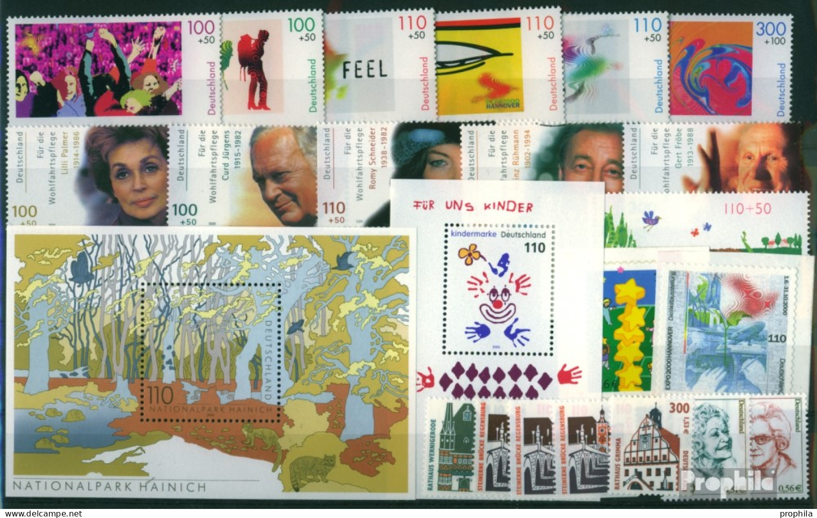 BRD (BR.Deutschland) 2000 Mit Nummer 2140 C Und D Postfrisch Kompletter Jahrgang In Sauberer Erhaltung - Sammlungen