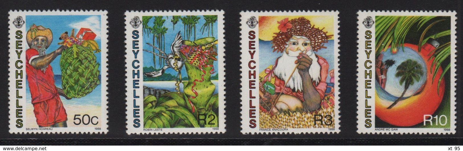 Seychelles - N°669 à 672 - Noel - Cote 8€ - Seychelles (1976-...)