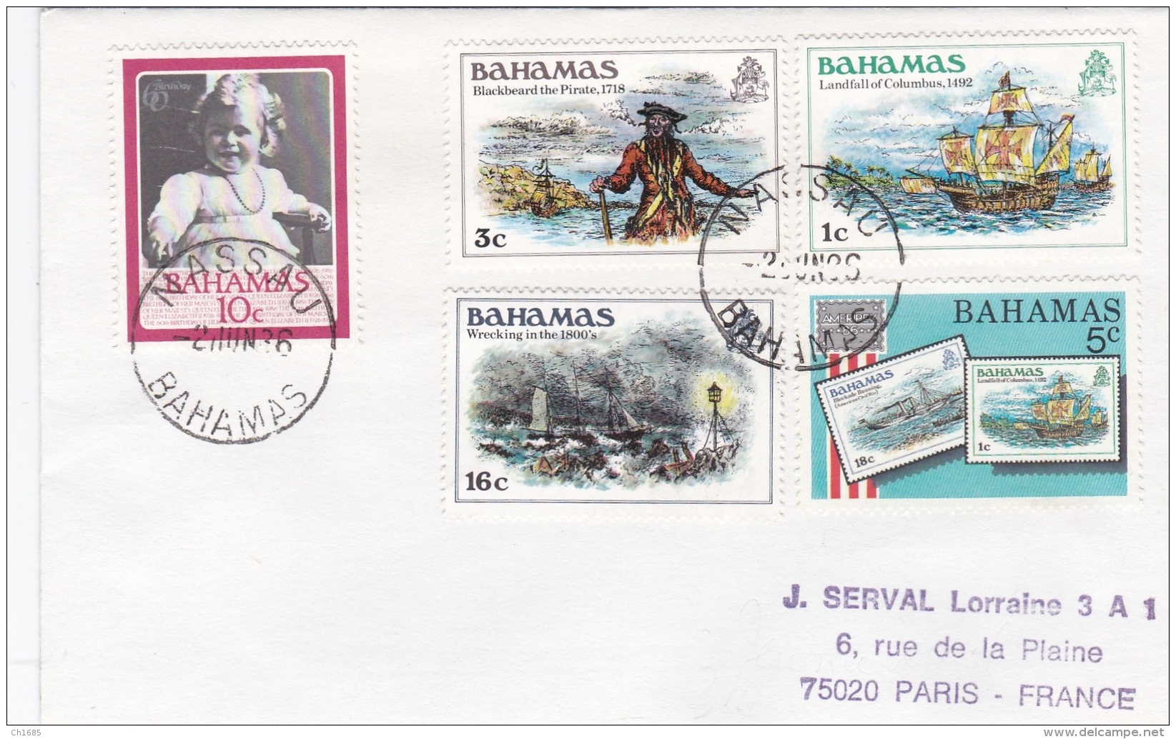 BAHAMAS  :  Divers Sur Lettre  De 1986 Pour Paris - Bahamas (1973-...)