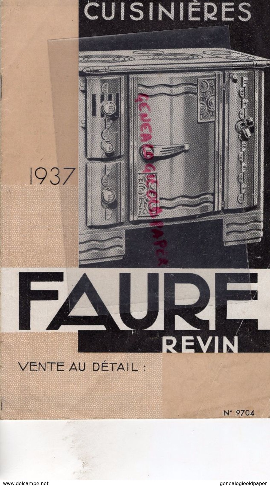 08- REVIN- RARE CATALOGUE ETS. FAURE CUISINIERES-CUISINIERE 1937- IMPRIMERIE FLOQUET MONTCY - Old Professions