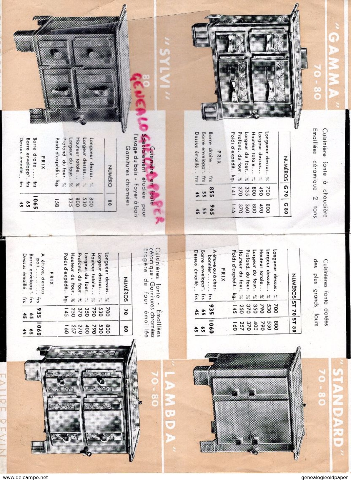 08- REVIN- RARE CATALOGUE ETS. FAURE CUISINIERES-CUISINIERE 1937- IMPRIMERIE FLOQUET MONTCY - Straßenhandel Und Kleingewerbe