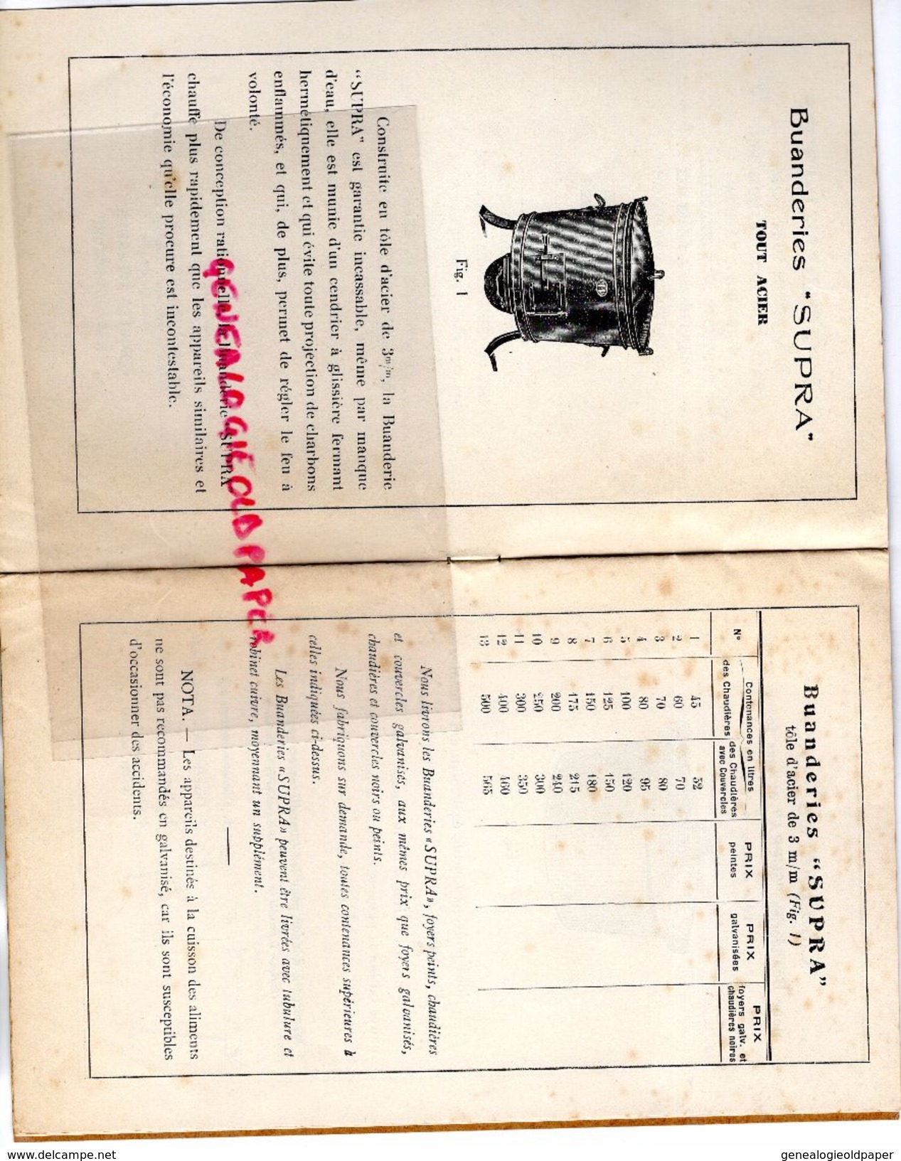 89- VERVIGNY GARE- RARE CATALOGUE CHAUDRONNERIE AGRICOLE INDUSTRIELLE-BOUCHERON SOILLY-SUPRA- 1934 - Straßenhandel Und Kleingewerbe