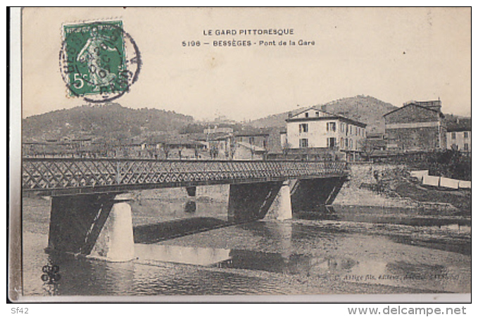 BESSEGES         PONT DE LA GARE.       CLICHE ARTIGE - Bessèges