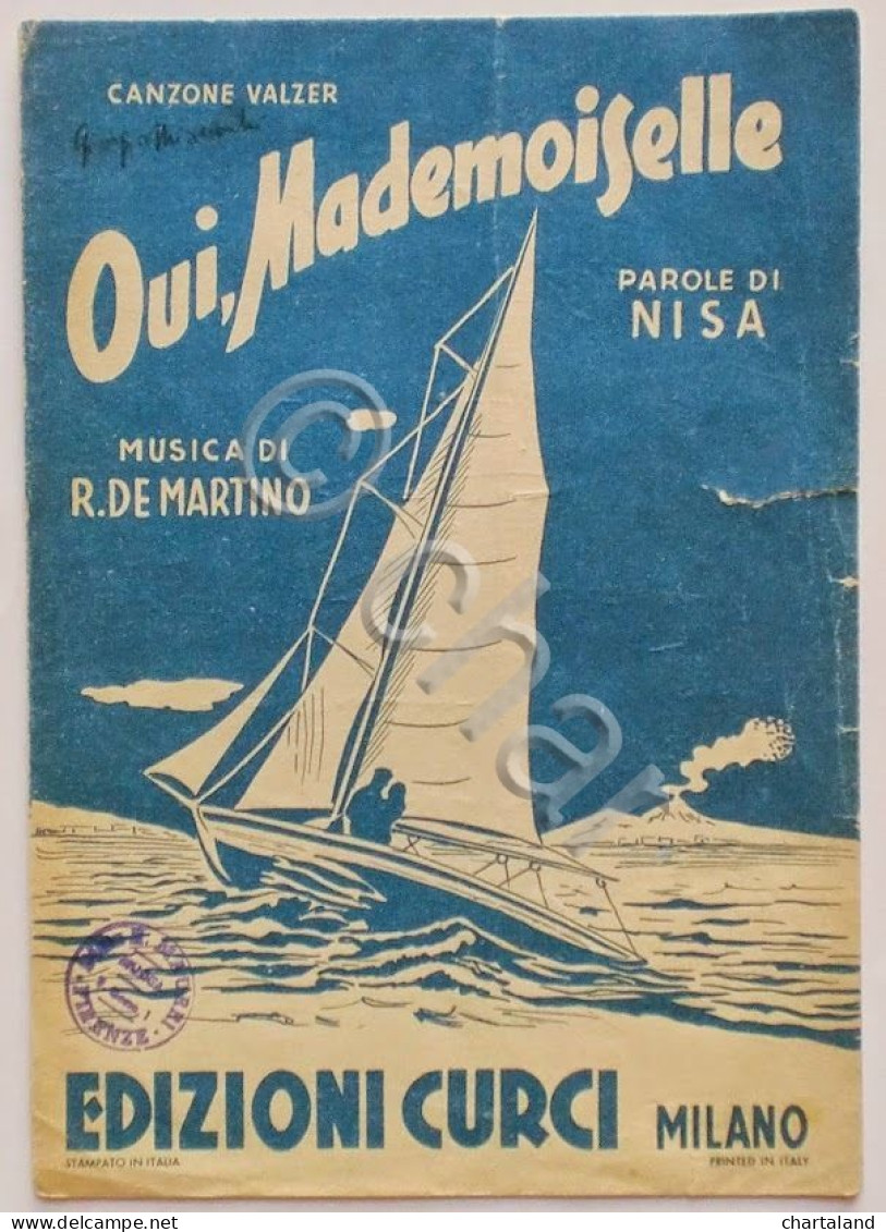 Musica - Spartito - Oui, Mademoiselle - Canto, Mandolino O Fisarmonica - 1948 - Non Classificati