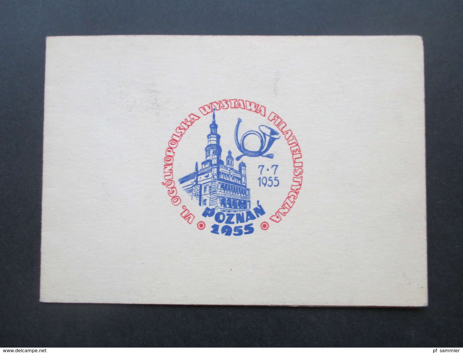 Polen 1955 Klappkarte Block 15 / 16 Sonderkarte VI. Ogolnopolska Wystawa Filatelistyczna. BM Ausstellung Posen - Lettres & Documents