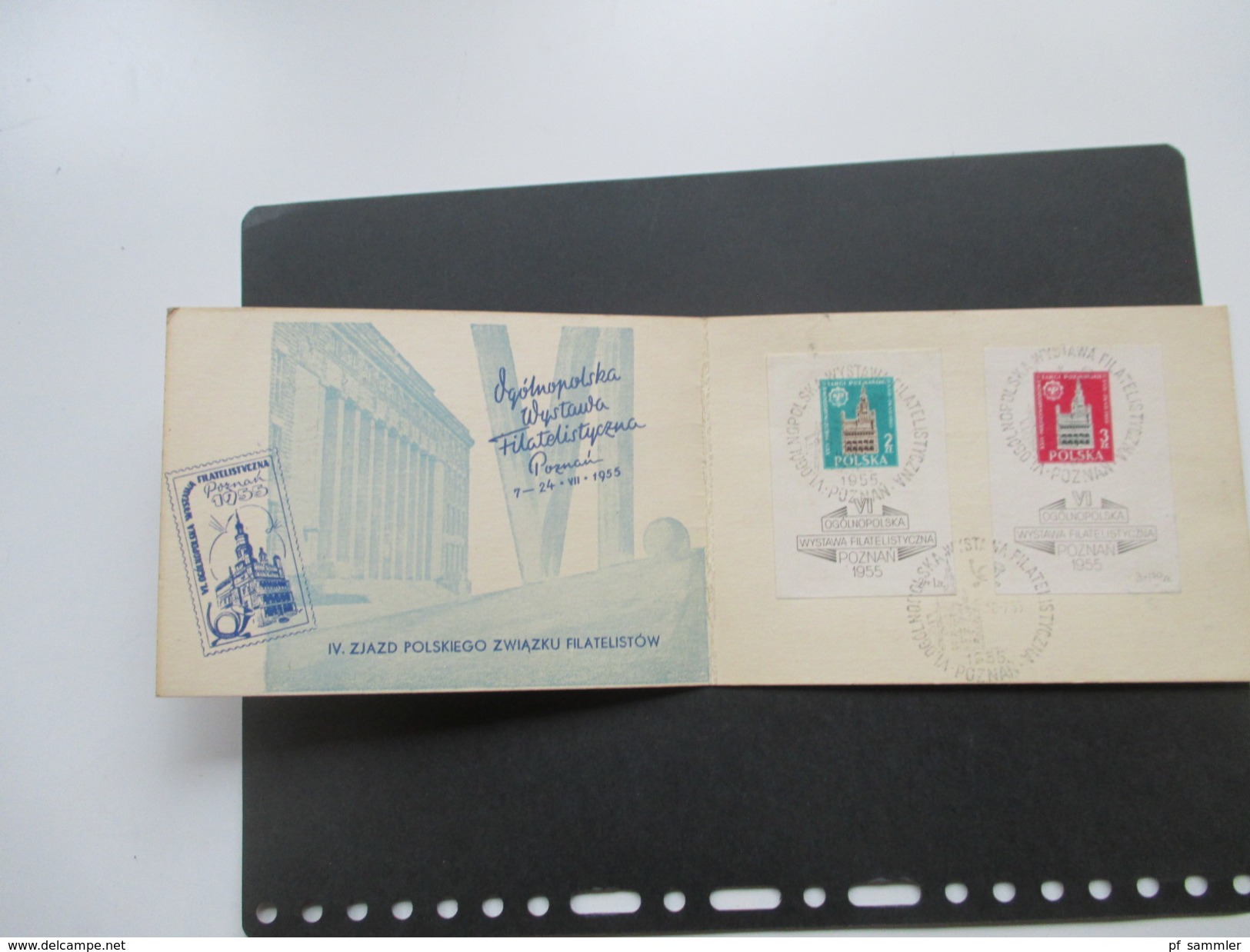 Polen 1955 Klappkarte Block 15 / 16 Sonderkarte VI. Ogolnopolska Wystawa Filatelistyczna. BM Ausstellung Posen - Covers & Documents