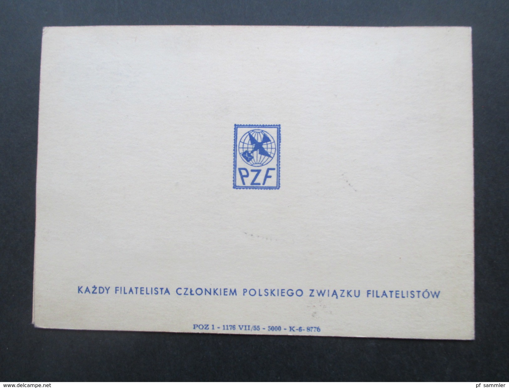 Polen 1955 Klappkarte Block 15 / 16 Sonderkarte VI. Ogolnopolska Wystawa Filatelistyczna. BM Ausstellung Posen