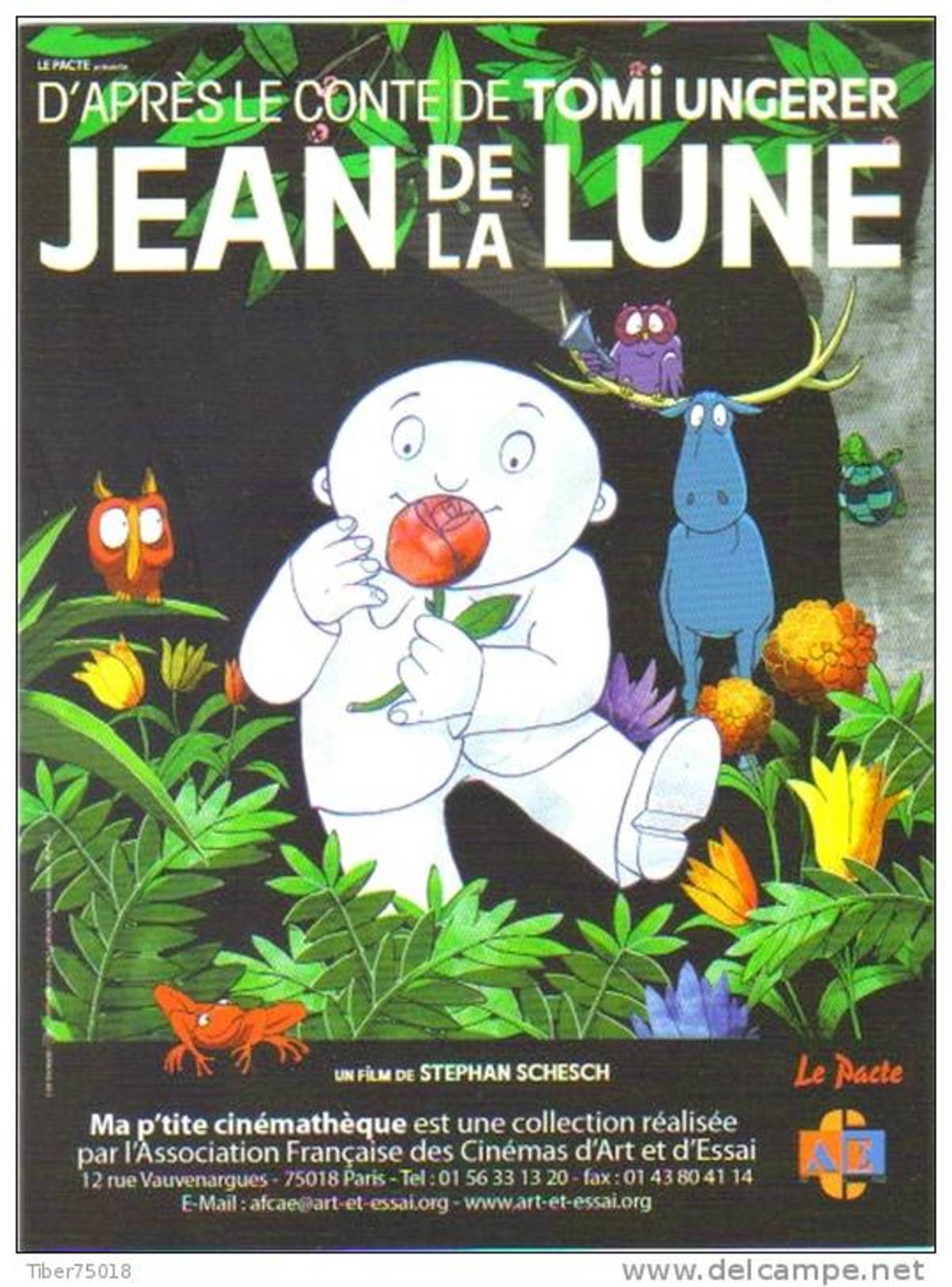 Programme Format 15x20 De 3 Volets : Jean De La Lune - Illustration : Tomi Ungerer (film, Affiche, Cinéma) - Affiches