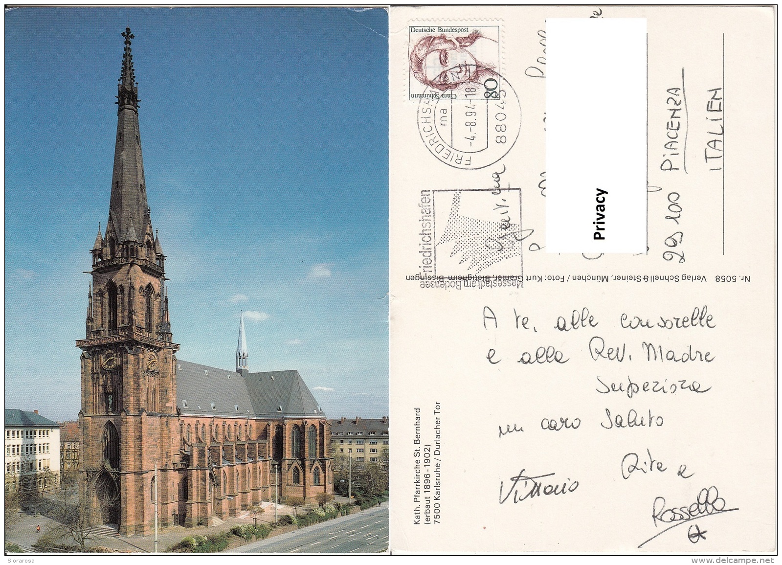 Germania Karlsruhe Durlacher Tor : Kath. Pfarrkirche St. Bernhard - Kerken En Kathedralen