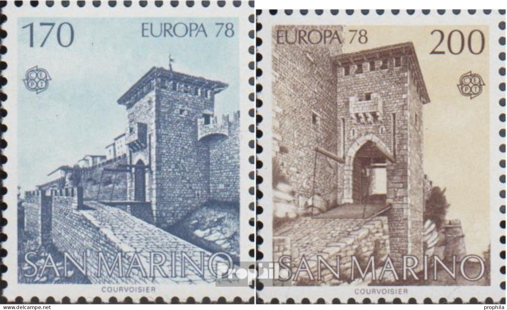 San Marino 1156-1157 (kompl.Ausg.) Postfrisch 1978 Europa: Baudenkmäler - Ungebraucht