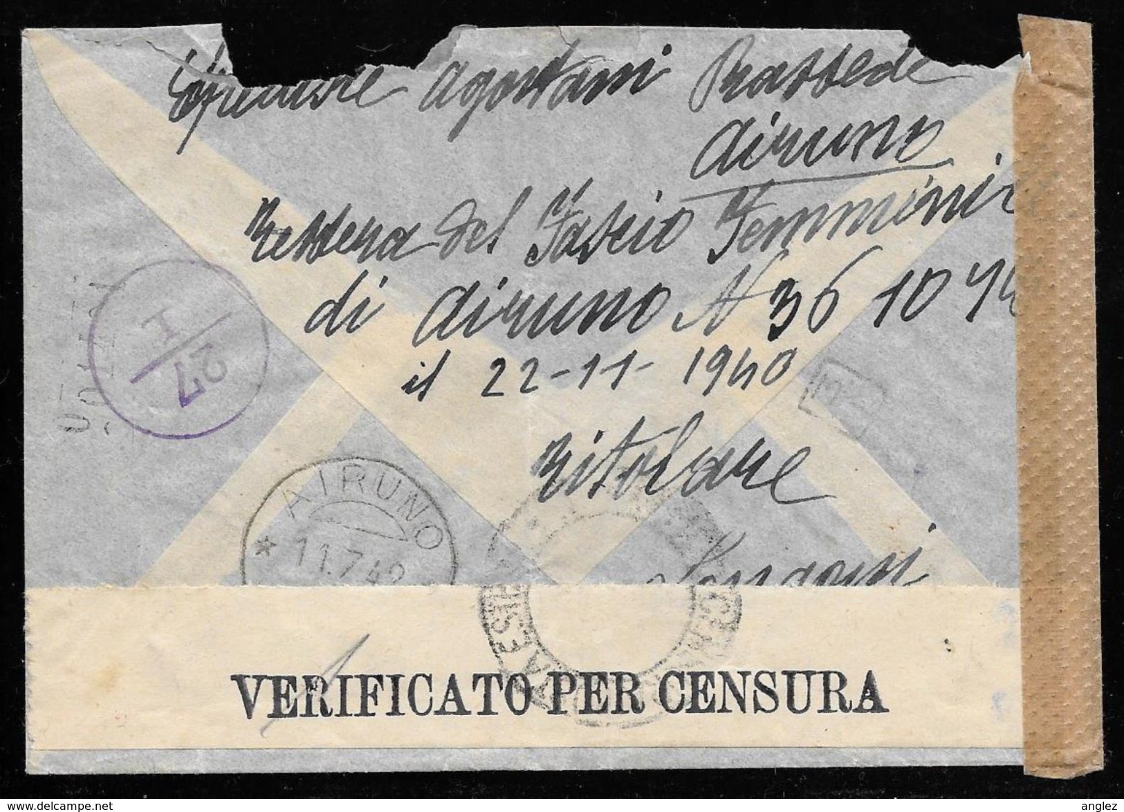 Italy: 1942 Censored Airmail Cover - Airuno Como To Berlin - Luftpost