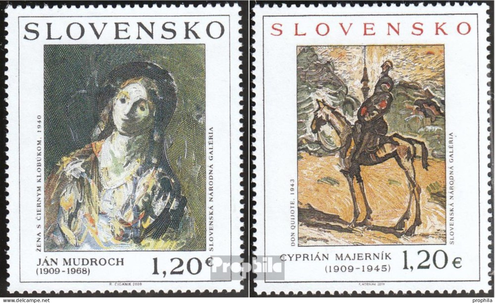 Slowakei 625-626 (kompl.Ausg.) Postfrisch 2009 Kunst - Nuevos