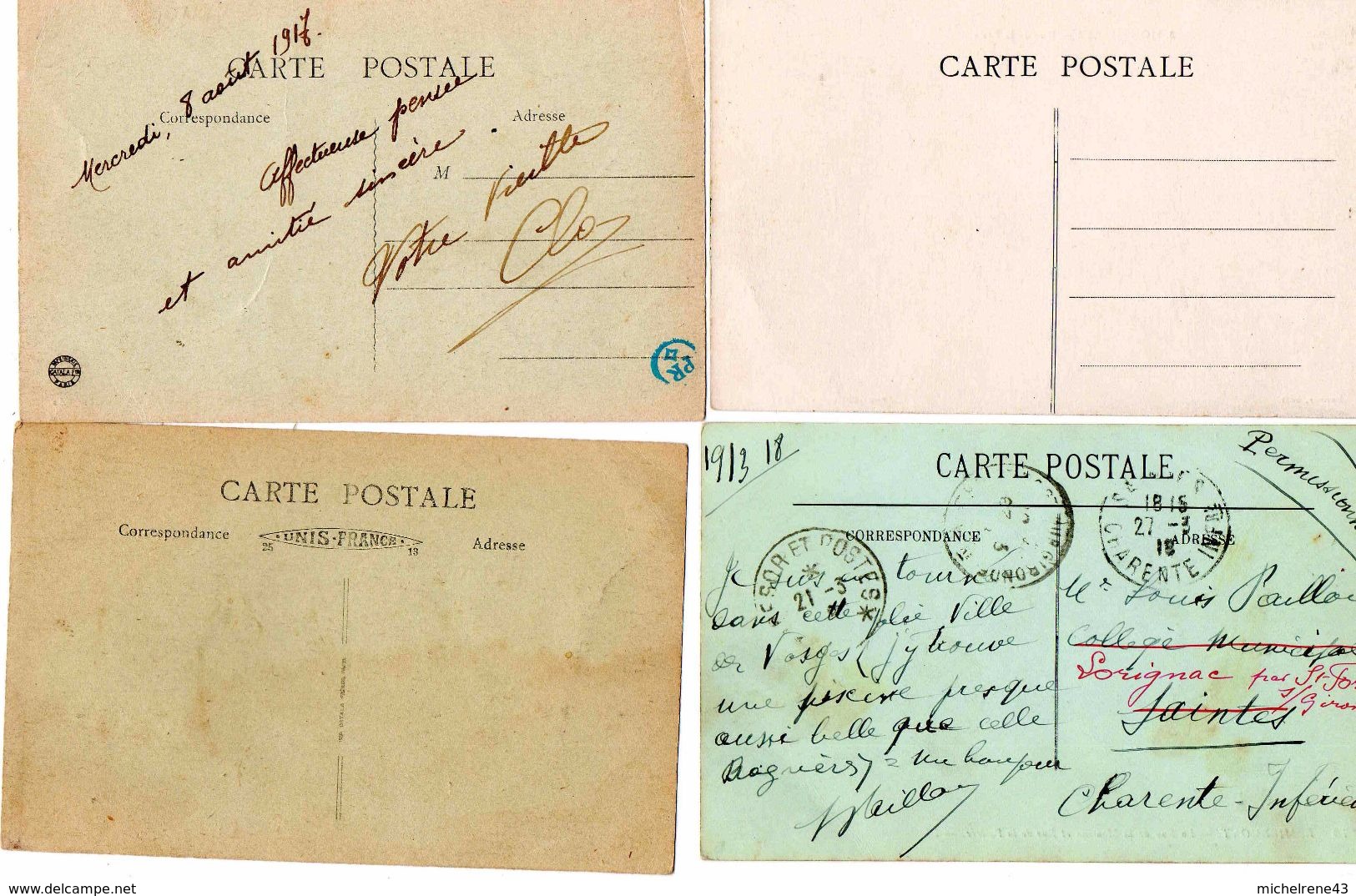 LOT Carte Postale FRANCE