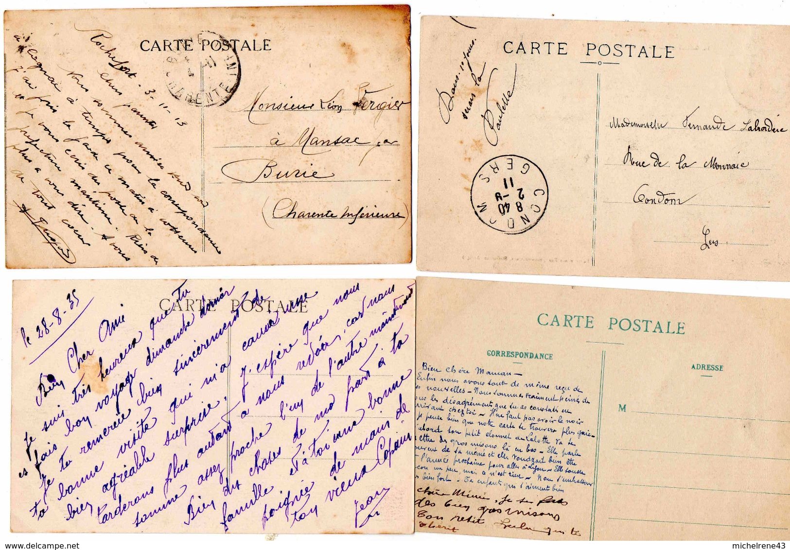 LOT Carte Postale FRANCE