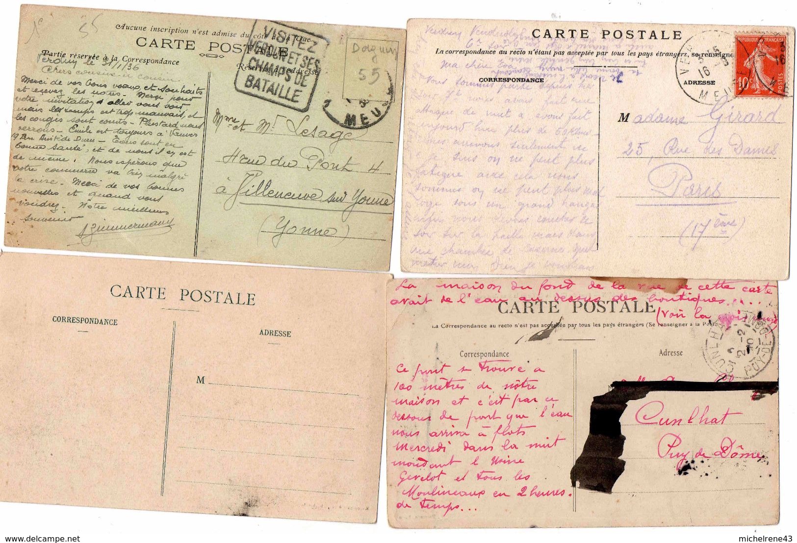 LOT Carte Postale FRANCE