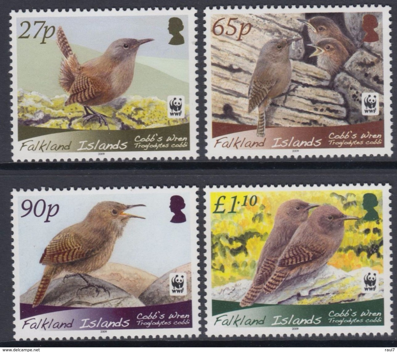 Falkland 2009 - Faune En Danger, Wwf, Oiseaux - 4 Val Neufs // Mnh - Unused Stamps