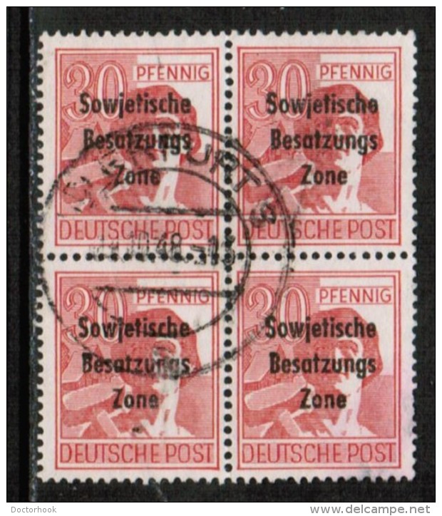 GERMAN DEMOCRATIC REPUBLIC   Scott # 10N 11 VF USED BLK. Of 4 - Other & Unclassified