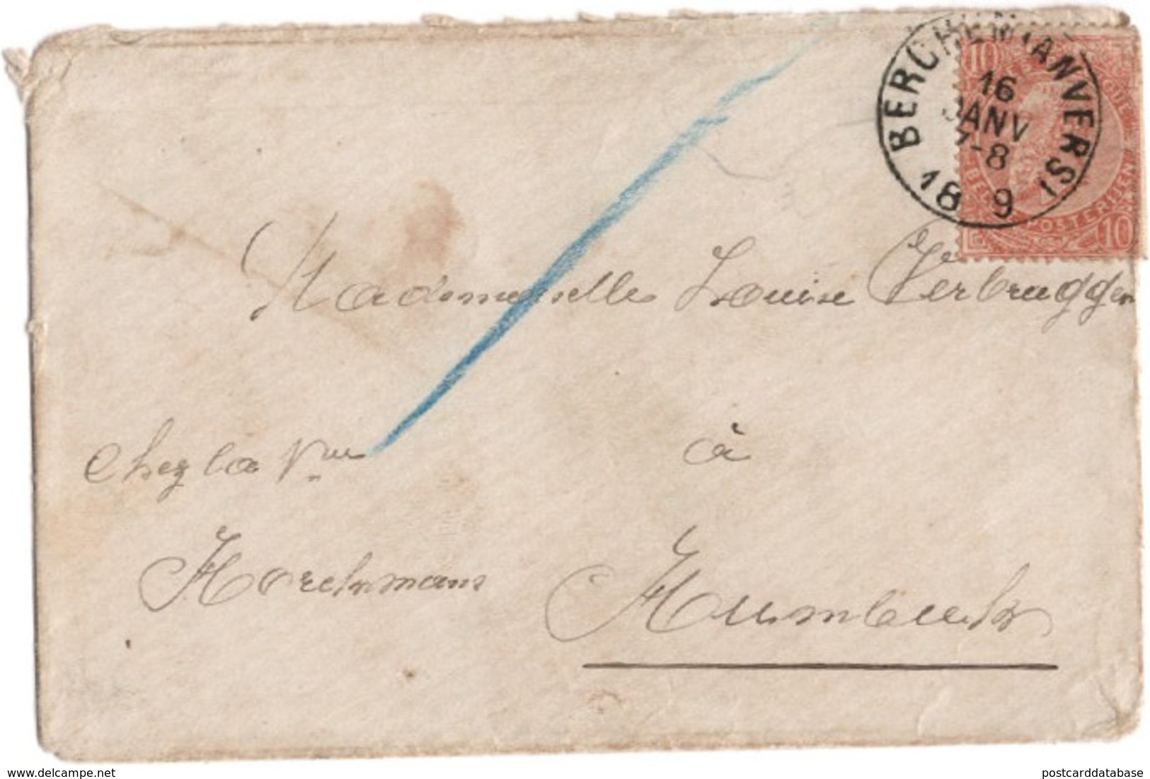 Belgium - Berchem 1899 - Envelope - Other & Unclassified