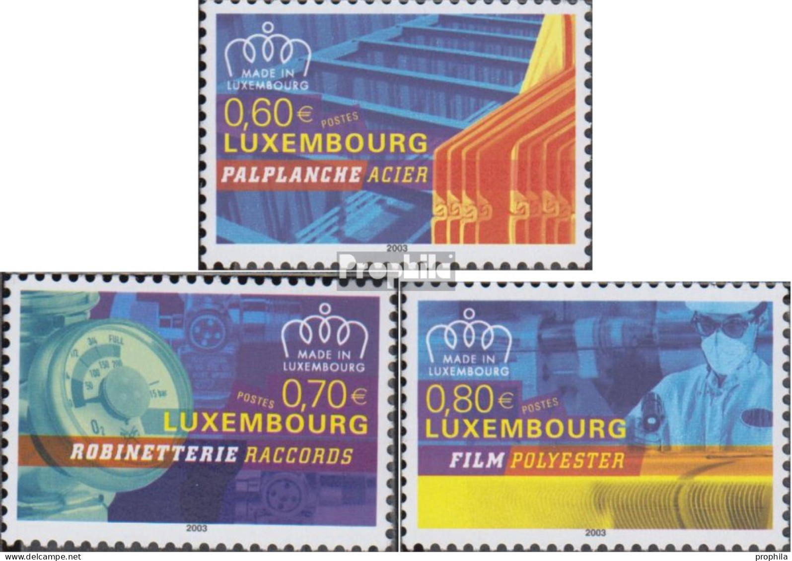 Luxemburg 1615-1617 (kompl.Ausg.) Postfrisch 2003 Erzeugnisse - Neufs