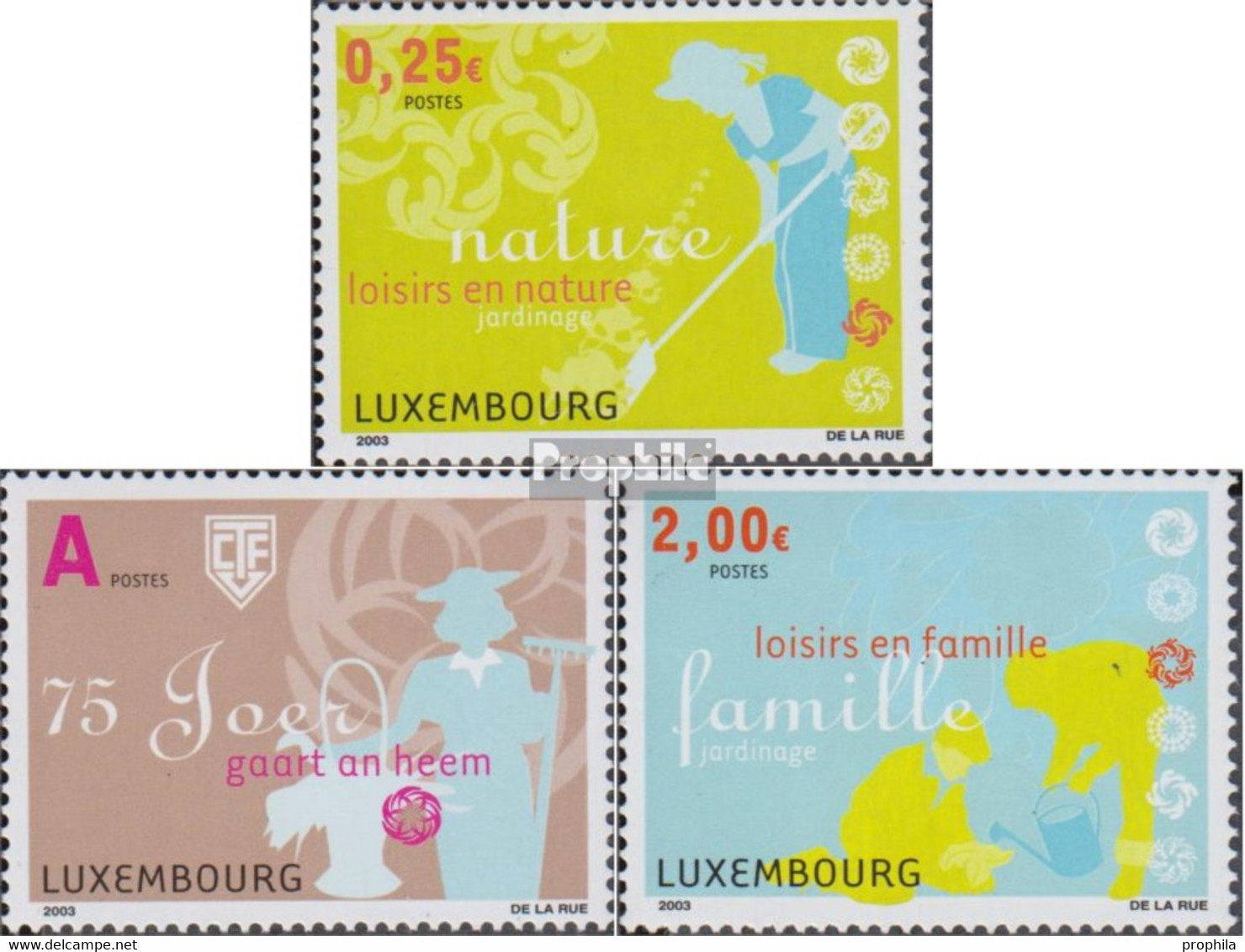 Luxemburg 1611-1613 (kompl.Ausg.) Postfrisch 2003 Kleingärtner - Neufs