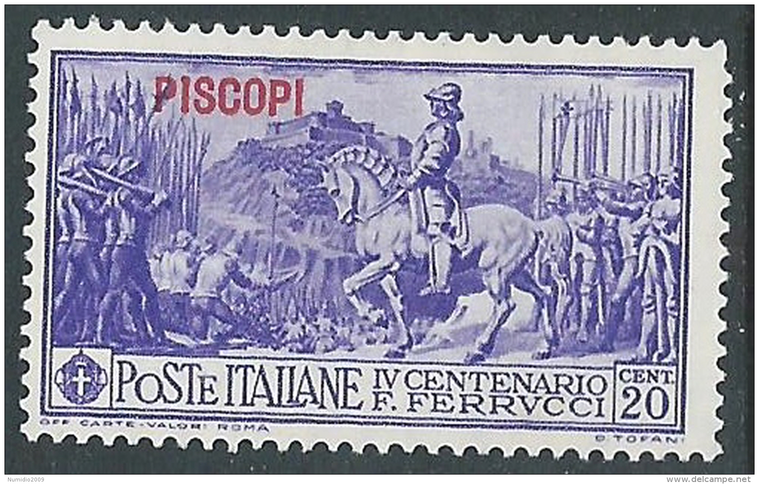 1930 EGEO PISCOPI FERRUCCI 20 CENT MH * - CZ47-7 - Egeo (Piscopi)