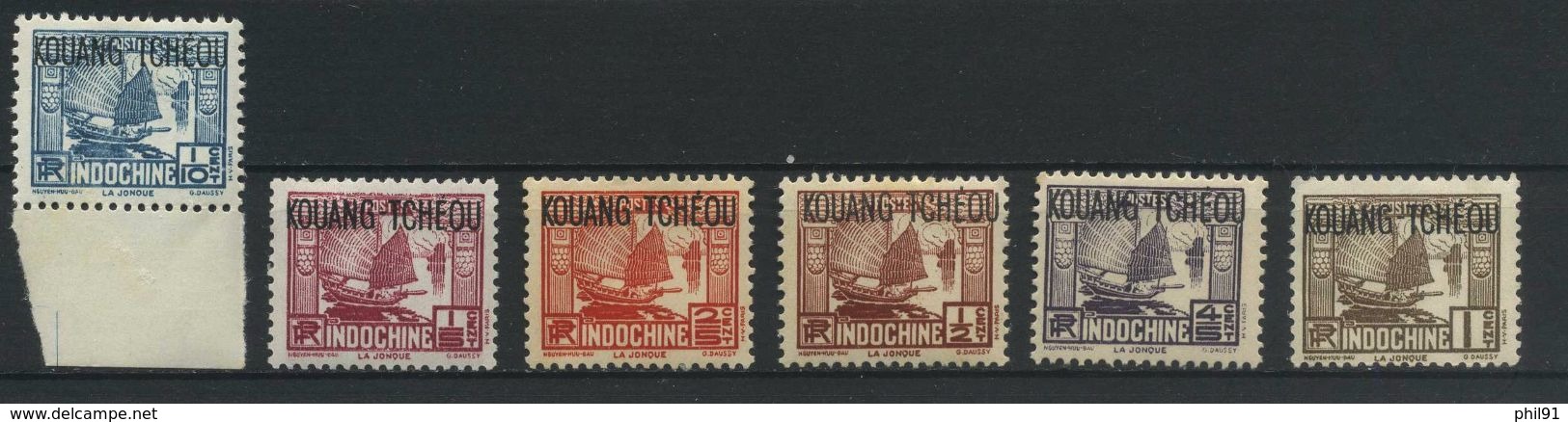 KOUANG TCHEOU   N° Y&T  97  à  102  ** - Unused Stamps