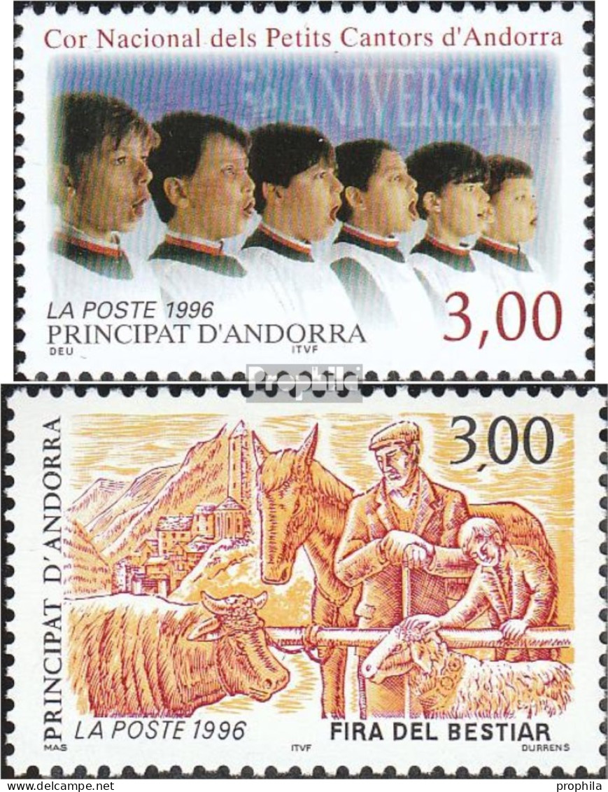 Andorra - Französische Post 501,502 (kompl.Ausg.) Postfrisch 1996 Jugendchor, Viehmarkt - Carnets