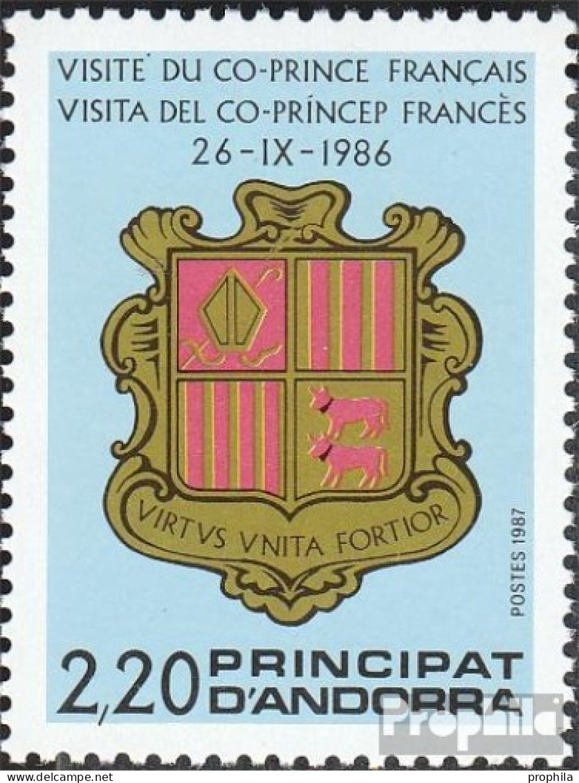 Andorra - Französische Post 376 (kompl.Ausg.) Postfrisch 1987 Co-Fürsten - Carnets