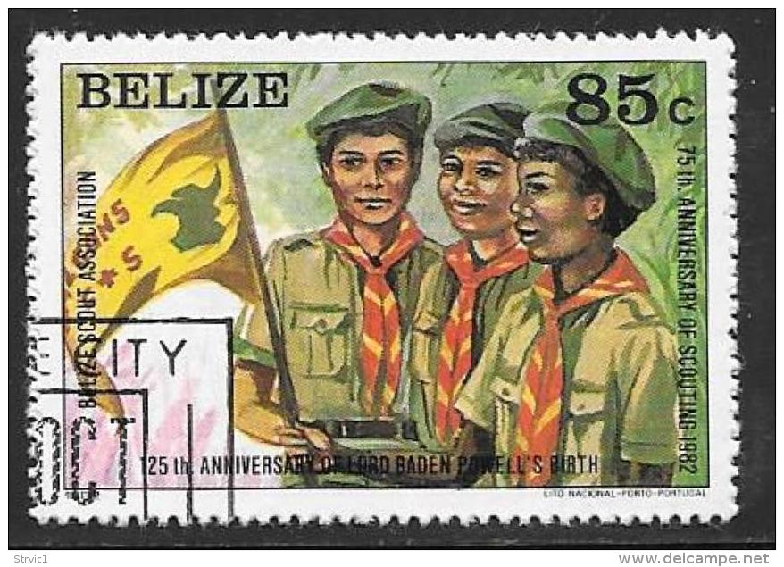 Belize, Scott # 642 Cto Used Boy Scouts, 1982 - Belize (1973-...)