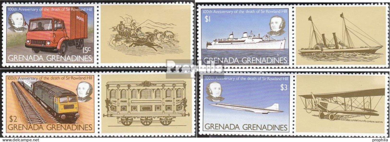 Grenada-Grenadinen 335C-338C (kompl.Ausg.) Postfrisch 1979 Rowland Hill - Grenada (1974-...)