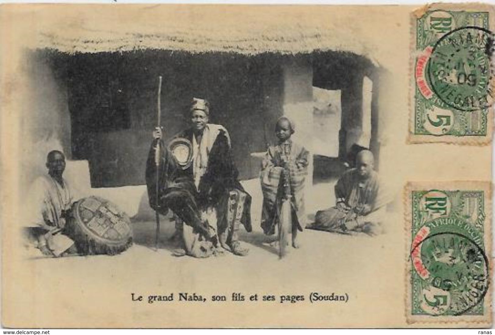 CPA SOUDAN Afrique Noire Type Ethnic Le Grand NABA Circulé - Soedan