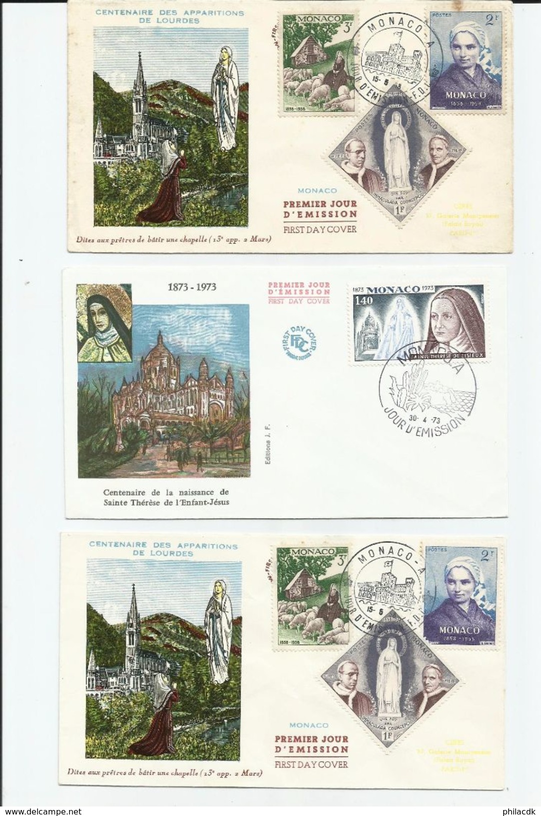 MONACO - RARE- DONT 1951-BEAU LOT D ENVELOPPES RECOMMANDEES ET 1ER JOUR/CARTES 1ER JOURS/ENTIERS - VOIR SCANNS - Collections, Lots & Series