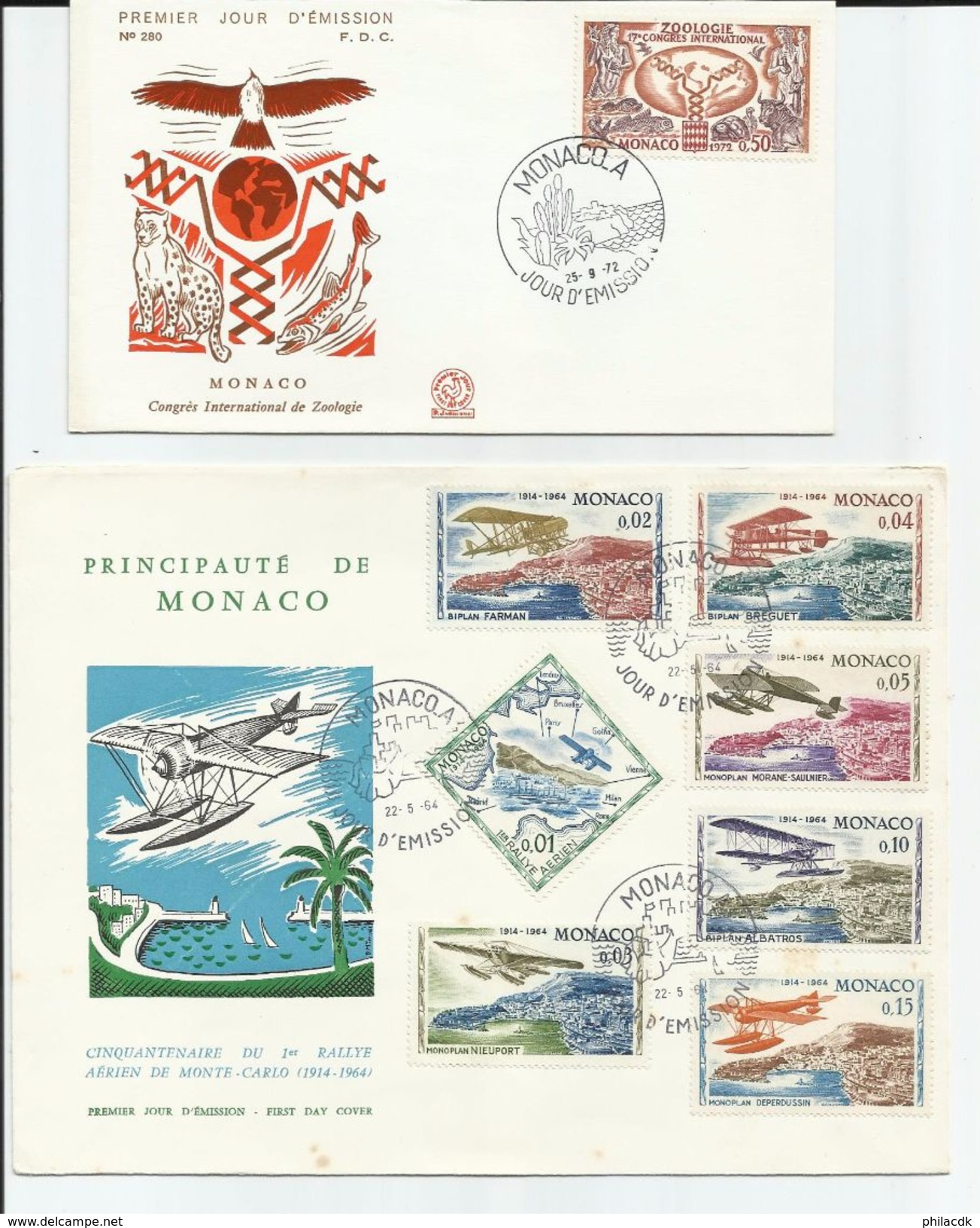 MONACO - RARE- DONT 1951-BEAU LOT D ENVELOPPES RECOMMANDEES ET 1ER JOUR/CARTES 1ER JOURS/ENTIERS - VOIR SCANNS