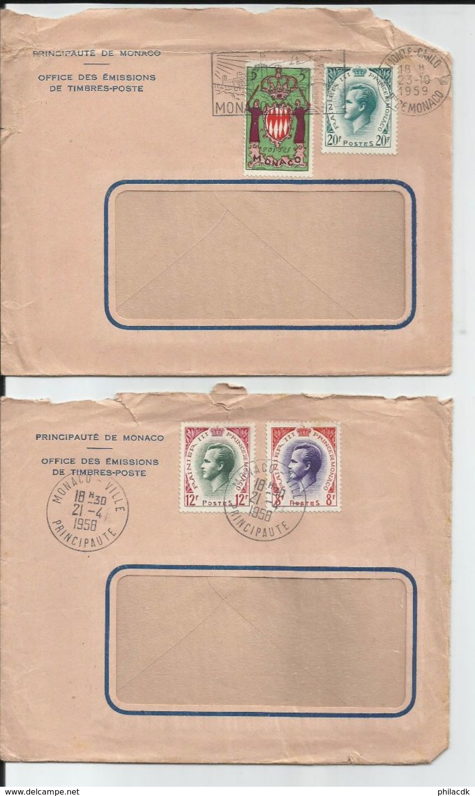 MONACO - RARE- DONT 1951-BEAU LOT D ENVELOPPES RECOMMANDEES ET 1ER JOUR/CARTES 1ER JOURS/ENTIERS - VOIR SCANNS