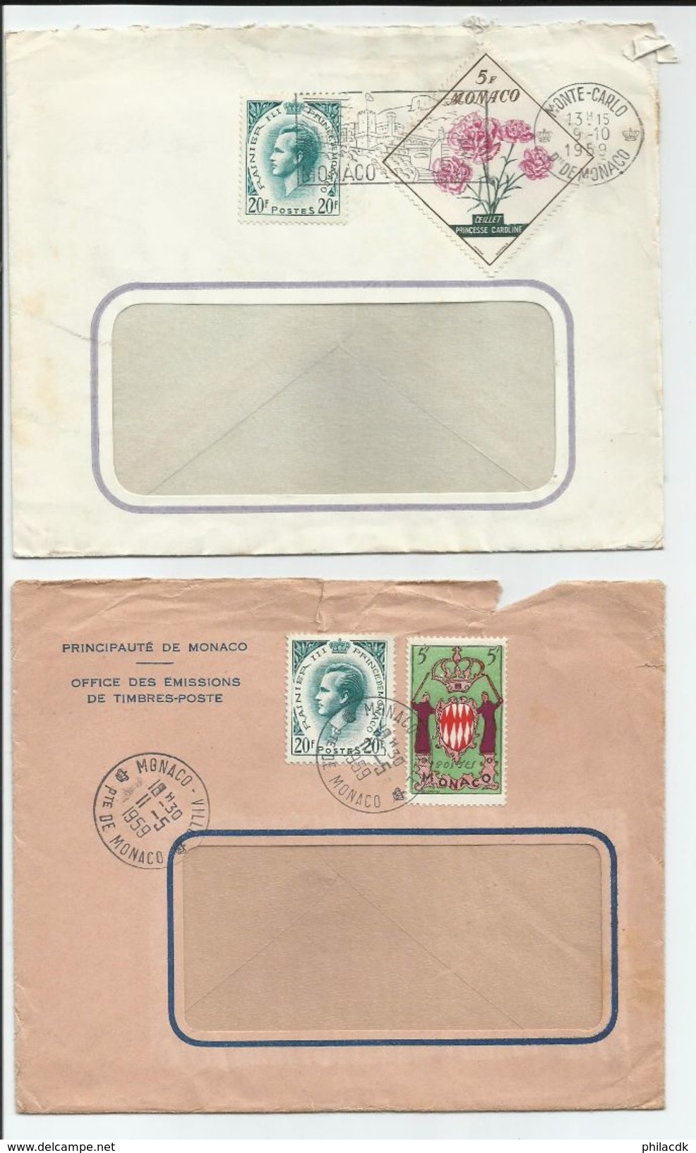 MONACO - RARE- DONT 1951-BEAU LOT D ENVELOPPES RECOMMANDEES ET 1ER JOUR/CARTES 1ER JOURS/ENTIERS - VOIR SCANNS