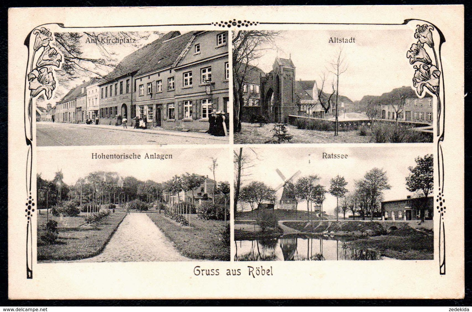 A2406 - Röbel - MBK - W. Bohn - Gel Bahnpost 1909 - Röbel