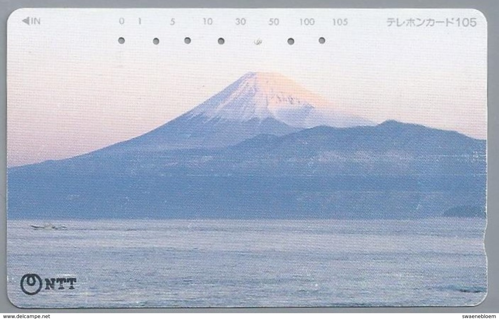 JP.- Japan, Telefoonkaart. Telecarte Japon. NTT. - Mont Fuji. . 2 Scans - Montagne