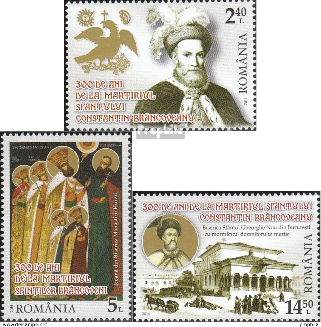 Rumänien 6847A-6849A (kompl.Ausg.) Postfrisch 2014 Hl. Constantin - Unused Stamps