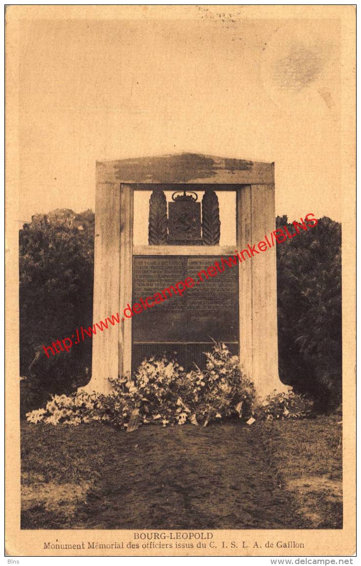 Monument Mémorial Des Officiers Issus Du C.I.S.L.A. De Gaillon - Leopoldsburg - Leopoldsburg