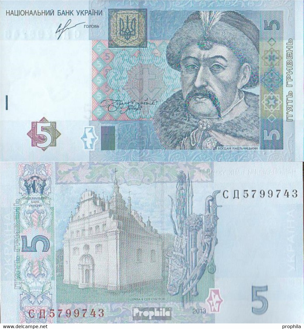 Ukraine Pick-Nr: 118d Bankfrisch 2013 5 Hryven - Ukraine