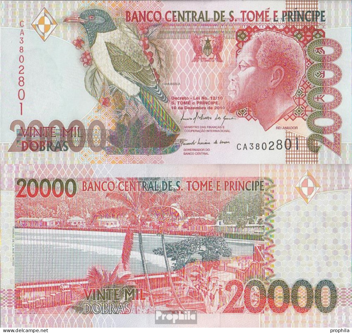 Sao Tome E Principe Pick-Nr: 67d Bankfrisch 2010 20.000 Dobras - Sao Tome And Principe