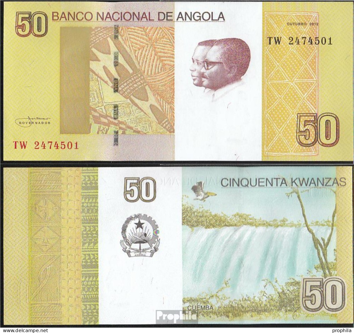 Angola Pick-Nr: 152 Bankfrisch 2012 50 Kwanzas - Angola