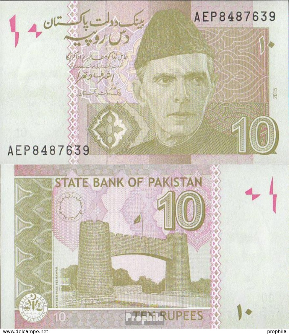 Pakistan Pick-Nr: 45j Bankfrisch 2015 10 Rupees - Pakistan