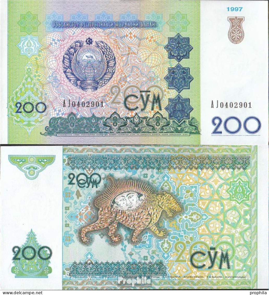 Usbekistan Pick-Nr: 80 Bankfrisch 1997 200 Sum - Usbekistan