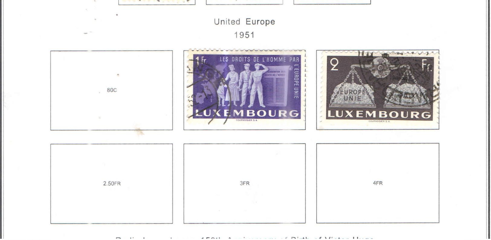 Lussemburgo PO 1951 Europa Unita Scott.273+274+See Scans - Oblitérés