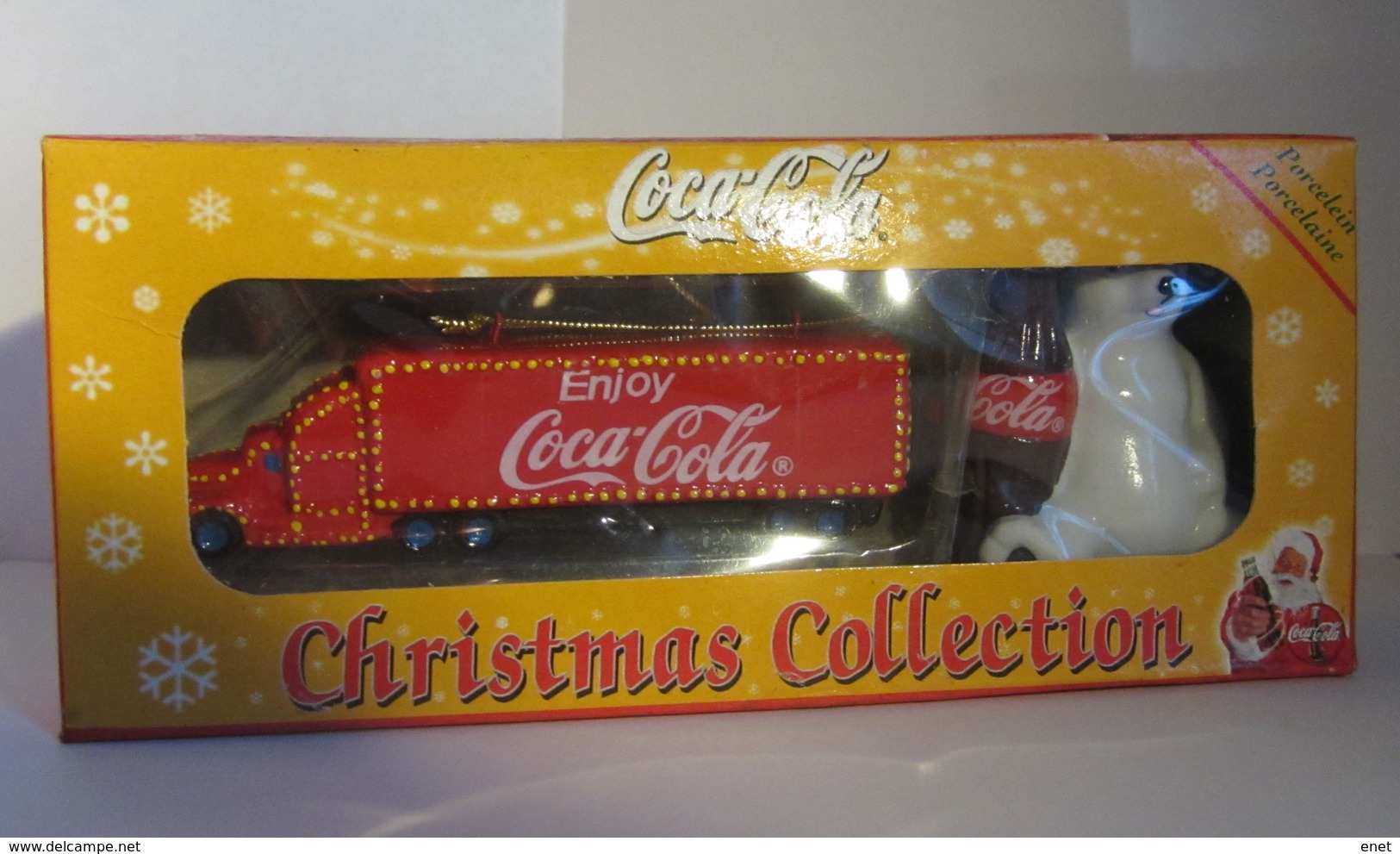 Coca-Cola Kerstboomversiering - Truck + IJsbeer - In Porcelein - Autres & Non Classés