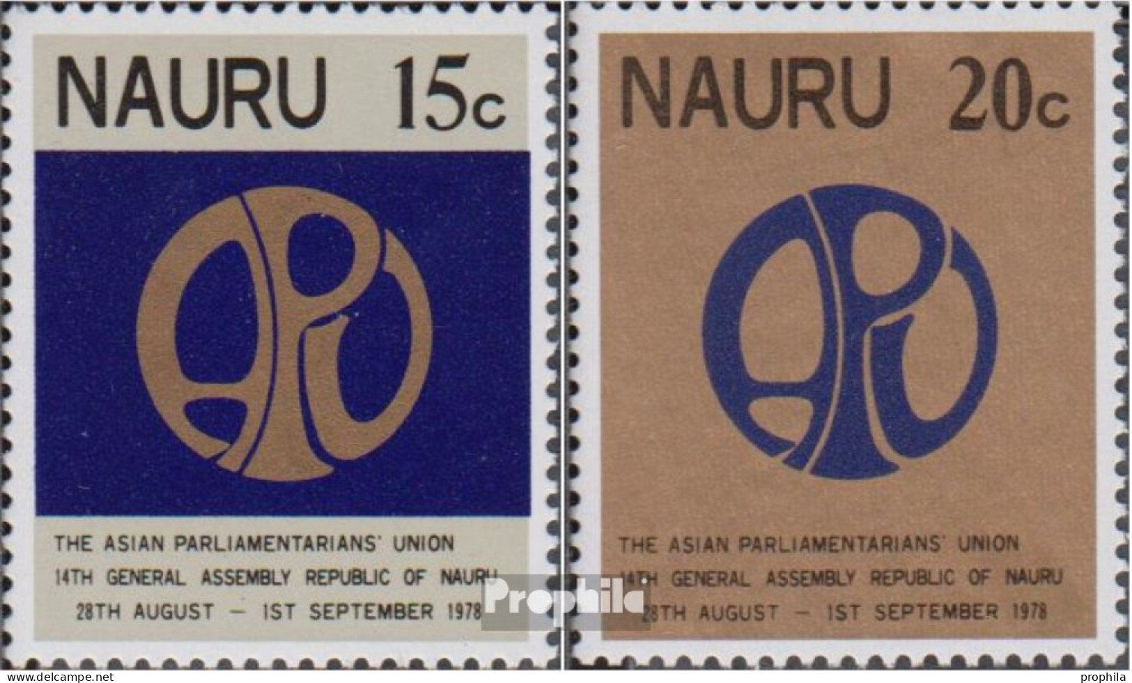 Nauru 179-180 (kompl.Ausg.) Postfrisch 1978 Generalversammlung - Nauru