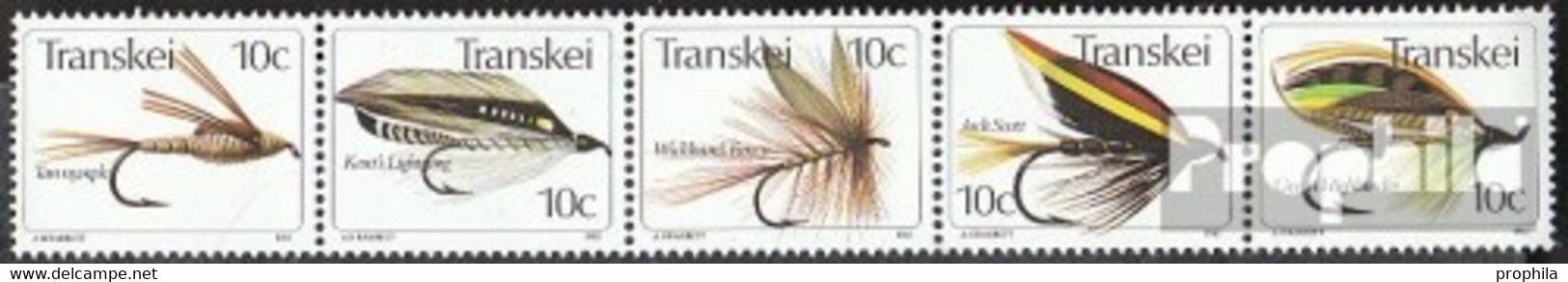 Südafrika - Transkei 83-87 Fünferstreifen (kompl.Ausg.) Postfrisch 1981 Angelhaken - Transkei