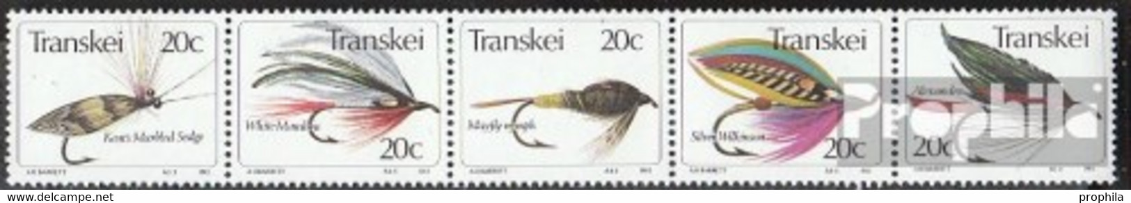 Südafrika - Transkei 115-119 Fünferstreifen (kompl.Ausg.) Postfrisch 1983 Angelhaken - Transkei