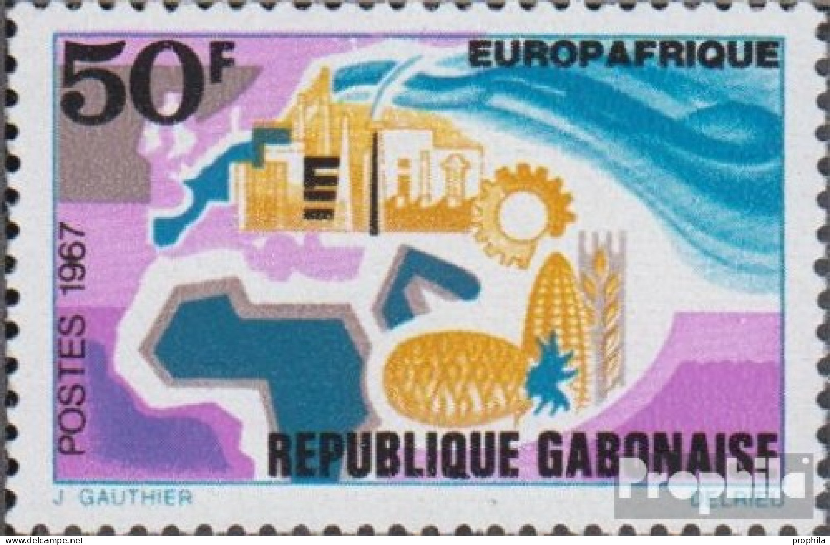 Gabun 282 (kompl.Ausg.) Postfrisch 1967 Europafrique - Gabun (1960-...)
